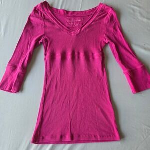 Aeropostale Medium Pink Ribbed Y2K babydoll 3/4 sleeve Bella swan Elena‎